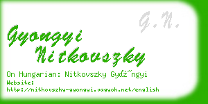 gyongyi nitkovszky business card